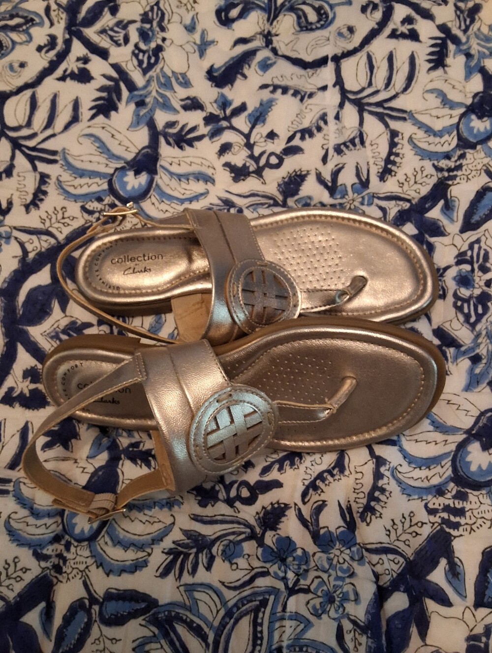Clarks Metallic Gold Slingback Sandals